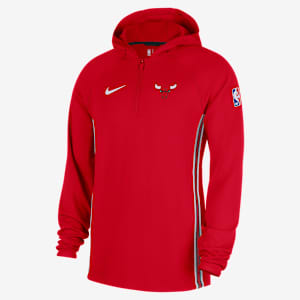 Chicago Bulls Zoned Men's Nike Dri-FIT NBA 1/4-Zip Hoodie. Nike.com